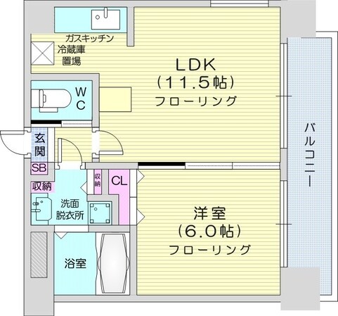 西２８丁目駅 徒歩7分 7階の物件間取画像